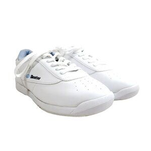 Dexter Womens Size 7.5 White Bowling Shoes With Slide-Rite Soles & Blue Accents